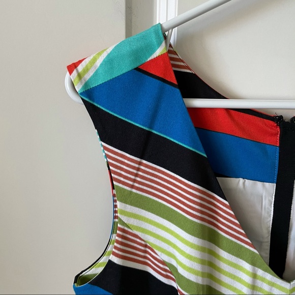 Anthro Tracy Reese Boardwalk Striped Sleeveless Silk Blend Dress - Picture 10 of 15